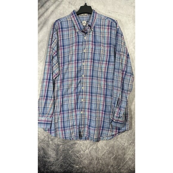 peter millar long sleeve button down Blue Multicolor Long Sleeve Men’s 2XL - Picture 2 of 11